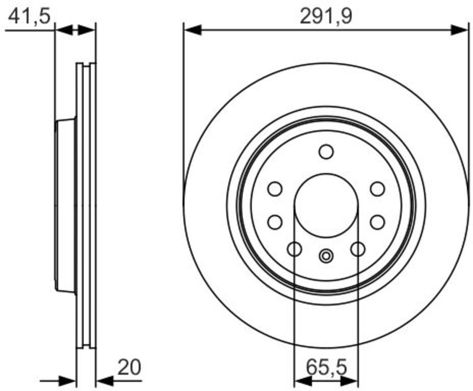 Disco de freno BOSCH 0 986 479 S27 volver, ventilado, 1 pieza