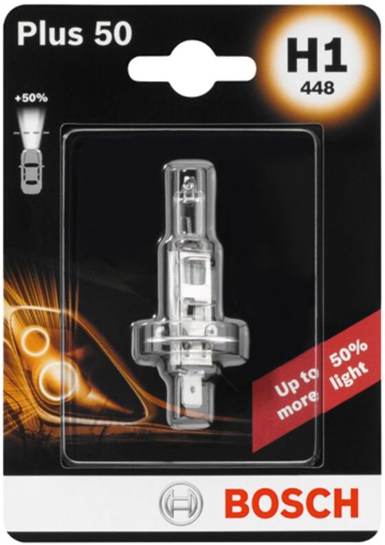 Lámpara incandescente halógena BOSCH H1 Plus 50% 12V, 55W