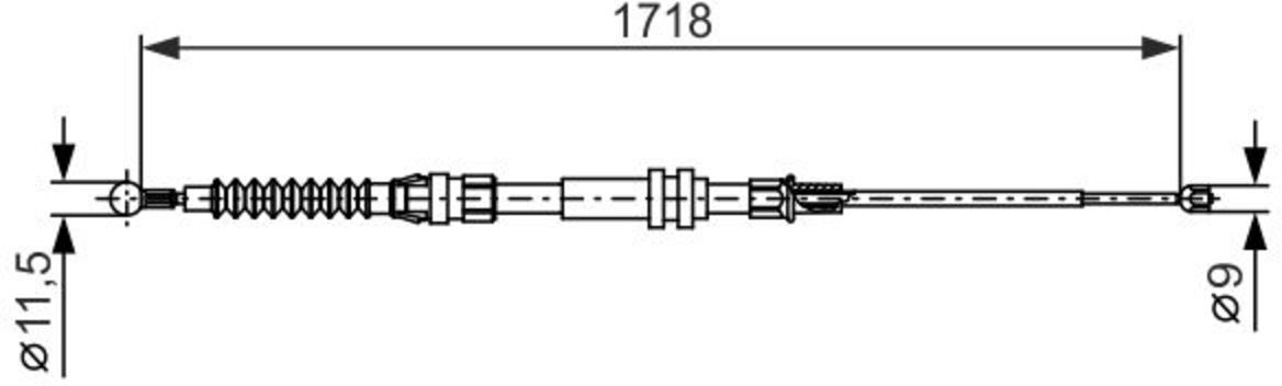 Cable, freno de estacionamiento BOSCH 1 987 482 378