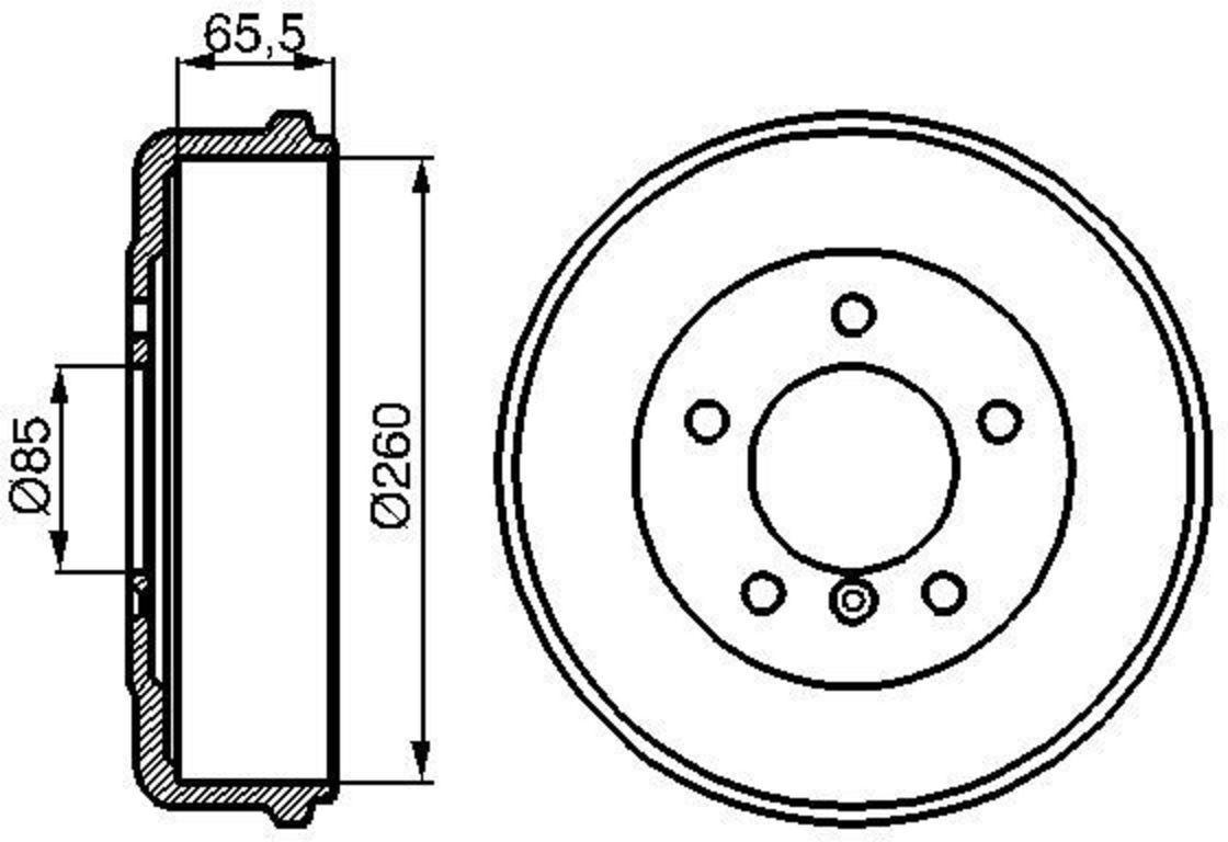 Tambor de freno BOSCH 0 986 477 038