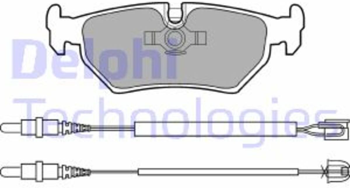 Juego de pastillas de freno, freno de disco DELPHI LP910, Trasero