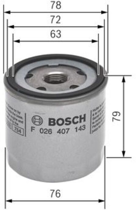 Filtro de aceite BOSCH F 026 407 143