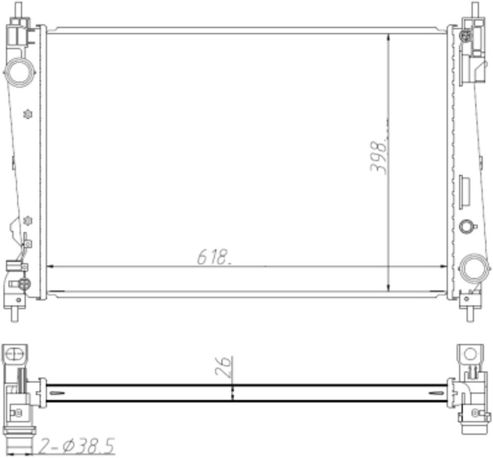 Radiador, refrigeración del motor NRF 550005