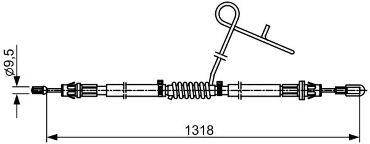 Cable, freno de estacionamiento BOSCH 1 987 482 559