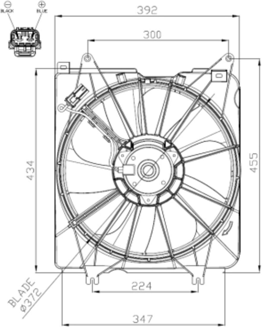 Ventilador, refrigeración del motor NRF 47935