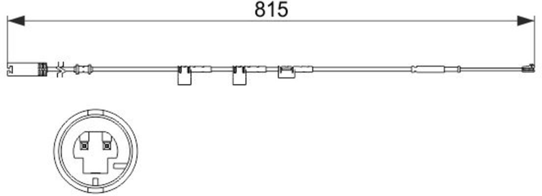 Contacto de aviso, desgaste de las pastillas de freno BOSCH 1 987 473 524