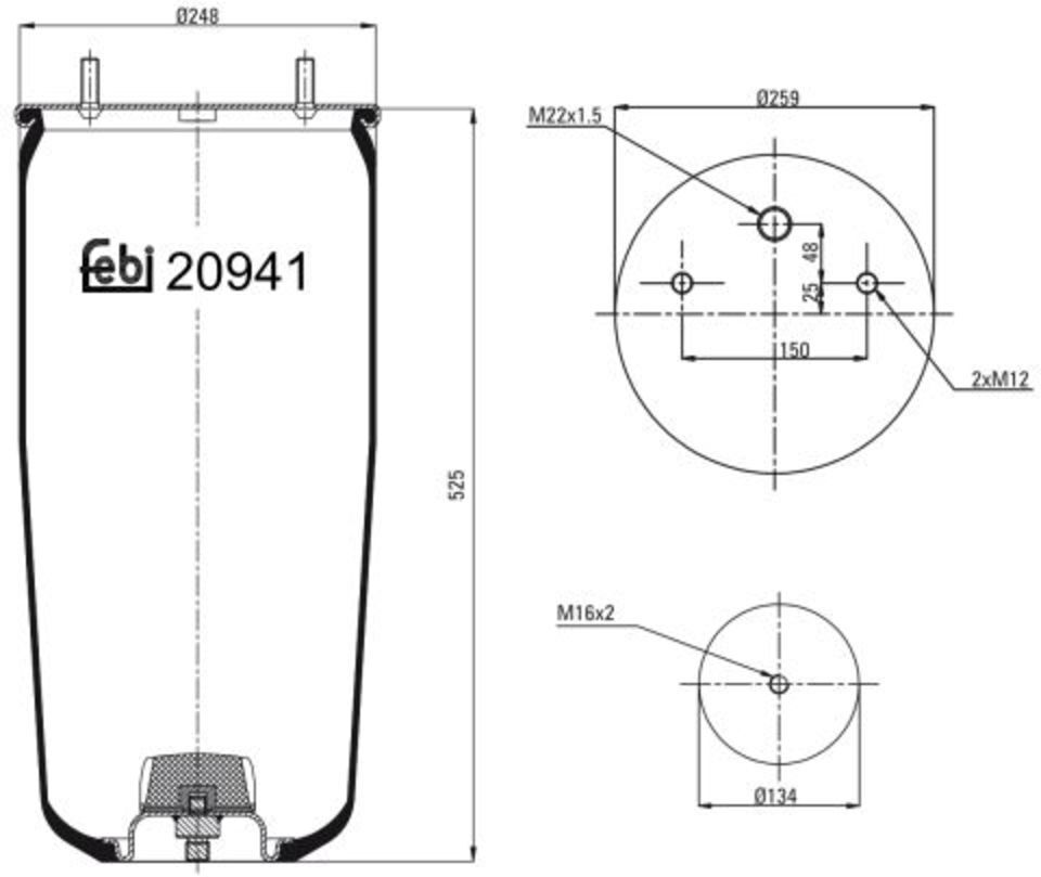 Fuelles, suspensión neumática FEBI BILSTEIN 20941