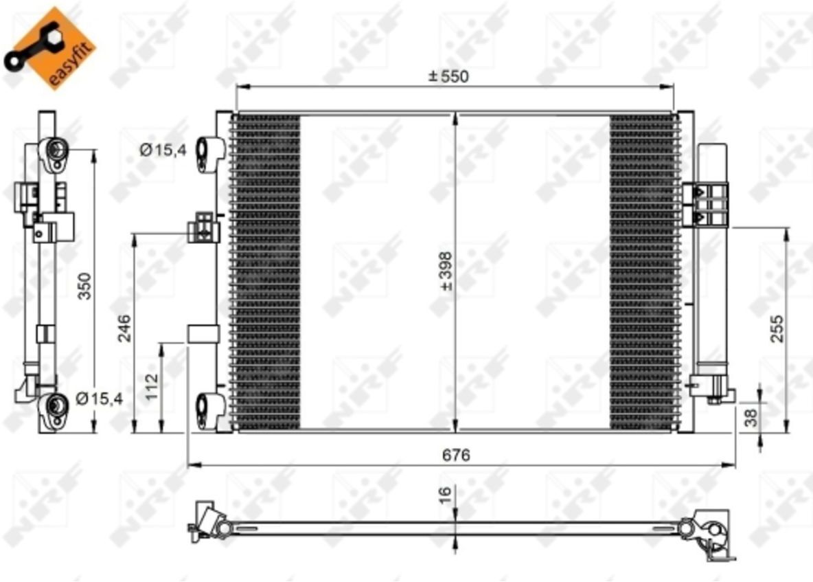 Condensador, aire acondicionado EASY FIT NRF 350210