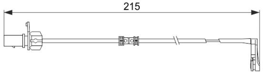 Contacto de aviso, desgaste de las pastillas de freno BOSCH 1 987 474 489