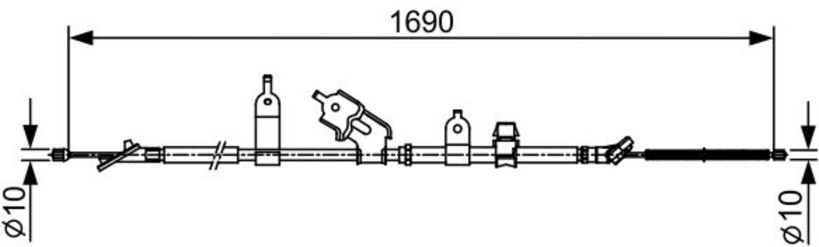 Tirador de cable, freno de estacionamiento BOSCH 1 987 482 443