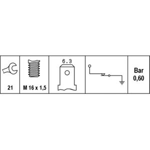 Sensor de presión de aceite HELLA 6ZF 007 393-001 Sensor de presión de aceite HELLA 6ZF 007 393-001