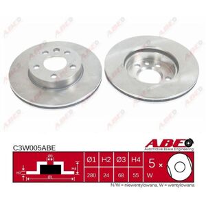 Disco de freno ventilado ABE C3W005ABE delantera Disco de freno ventilado ABE C3W005ABE delantera