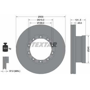TEXTAR 93308700 Disco de freno ventilado - Disque de frein TEXTAR 93308700 Disco de freno ventilado - Disque de frein