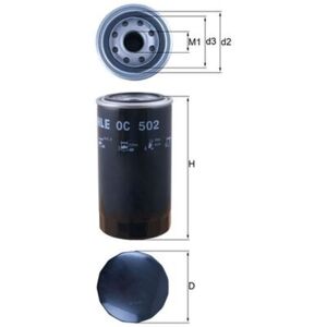 Filtro de aceite MAHLE OC 502 Filtro de aceite MAHLE OC 502
