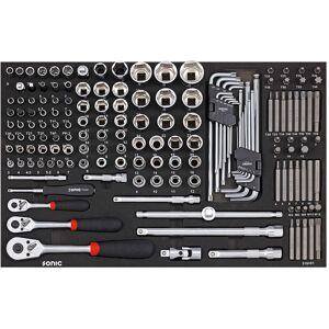 Juego de llaves SONIC 316001 - Hexagonales, Phillips, Spline, Torx - 160 piezas Juego de llaves SONIC 316001 - Hexagonales, Phillips, Spline, Torx - 160 piezas