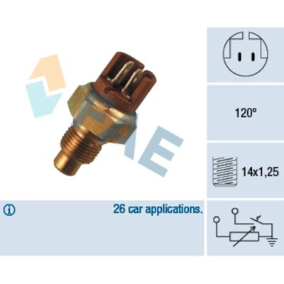 Sensor, temperatura de refrigerante FAE 34130 Sensor, temperatura de refrigerante FAE 34130