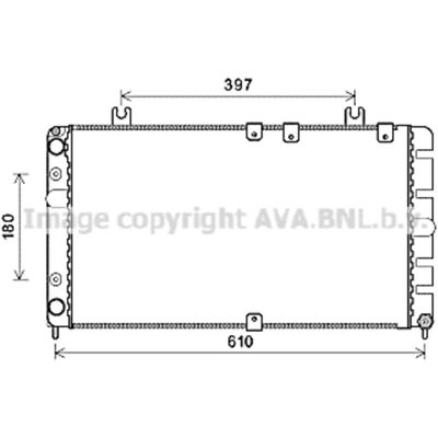 Radiador AVA COOLING LA2021 - Aletas de aluminio Radiador AVA COOLING LA2021 - Aletas de aluminio