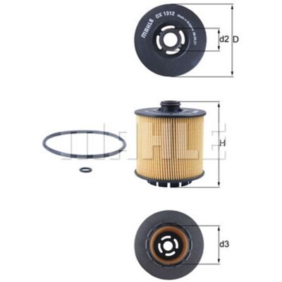 Filtro de aceite MAHLE OX 1312D Filtro de aceite MAHLE OX 1312D
