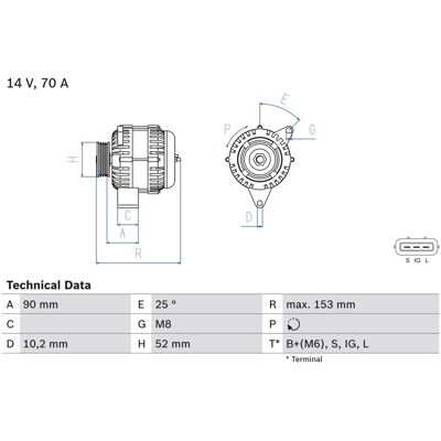 Alternador BOSCH - 0 986 040 531 Alternador BOSCH - 0 986 040 531