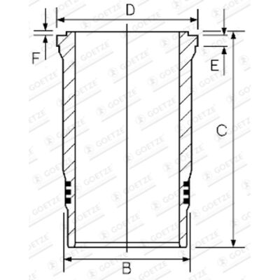 GOETZE Modelo 14-260070-00 Cubierta de cilindro - Ø del cilindro 115mm GOETZE Modelo 14-260070-00 Cubierta de cilindro - Ø del cilindro 115mm