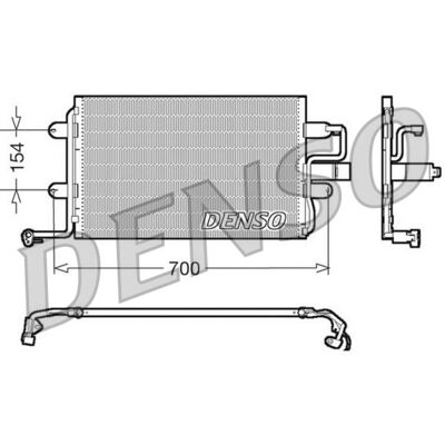 DENSO DCN32017 Condensador - Sin secador - 700x154x16 - R134a DENSO DCN32017 Condensador - Sin secador - 700x154x16 - R134a