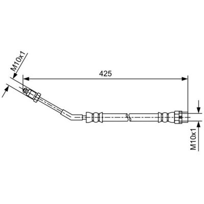 Manguera de freno BOSCH Z4 - 275mm, Rosca M10x1 Manguera de freno BOSCH Z4 - 275mm, Rosca M10x1