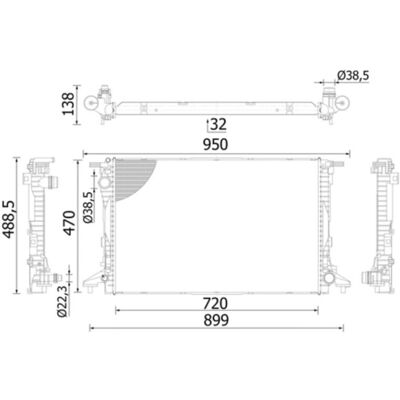 Radiador de aluminio MAHLE ORIGINAL CR 2423 000S - Radiador Radiador de aluminio MAHLE ORIGINAL CR 2423 000S - Radiador