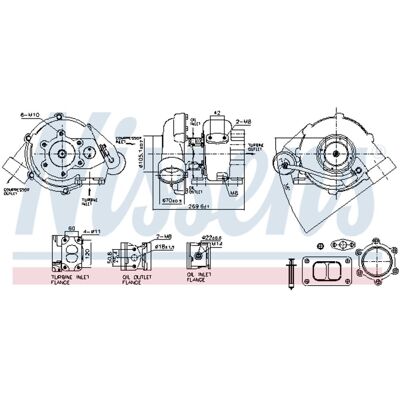 NISSENS 93336 Turbo - Turbina de gases, enfriada por aceite, First Fit NISSENS 93336 Turbo - Turbina de gases, enfriada por aceite, First Fit