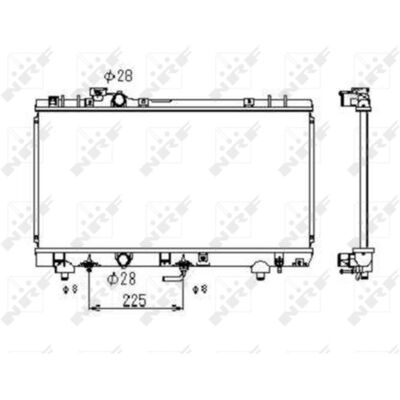 Radiador de aluminio NRF 53349 - Sistema de refrigeración Radiador de aluminio NRF 53349 - Sistema de refrigeración