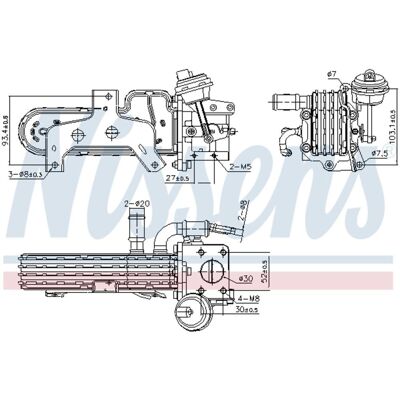 NISSENS 989420 Enfriador EGR - Volkswagen Golf 5 NISSENS 989420 Enfriador EGR - Volkswagen Golf 5