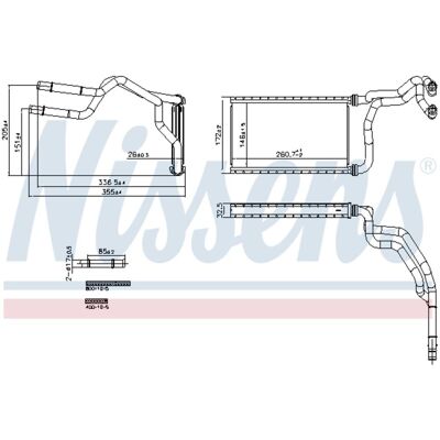 NISSENS 707300 Interiores de calefacción - Radiador NISSENS 707300 Interiores de calefacción - Radiador