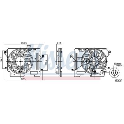 NISSENS 850080 Ventilador - Ford Kuga 2 NISSENS 850080 Ventilador - Ford Kuga 2