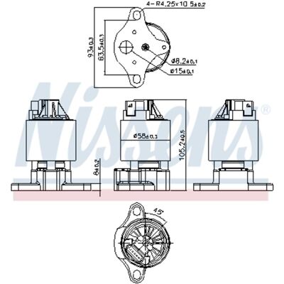 Nissens 12101013 Válvula EGR de Aluminio - Válvula EGR Nissens 12101013 Válvula EGR de Aluminio - Válvula EGR
