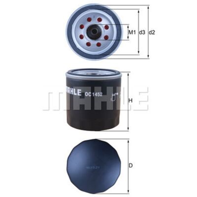 Filtro de aceite KNECHT OC 1452 - Enroscable, M22x1.5-6H, 75mm, 79.5mm Filtro de aceite KNECHT OC 1452 - Enroscable, M22x1.5-6H, 75mm, 79.5mm