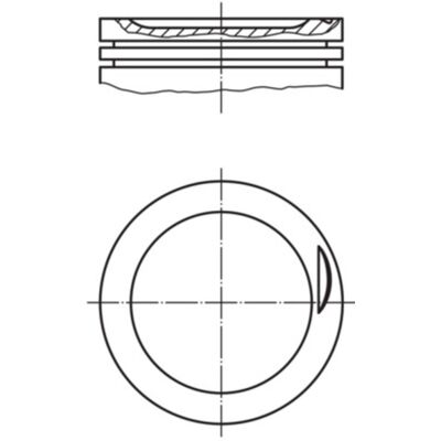 MAHLE 030 83 02 Pistón - con segmentos - para Passat B5, A4 B6 B7 - Pistón MAHLE 030 83 02 Pistón - con segmentos - para Passat B5, A4 B6 B7 - Pistón