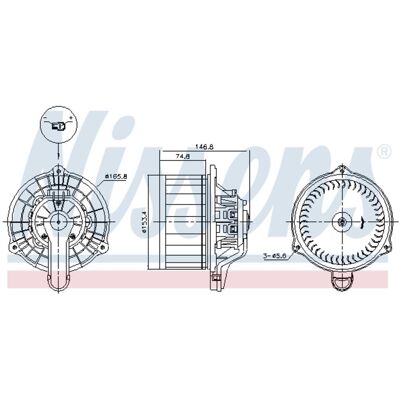 Ventilador de habitáculo NISSENS 87564 Ventilador de habitáculo NISSENS 87564