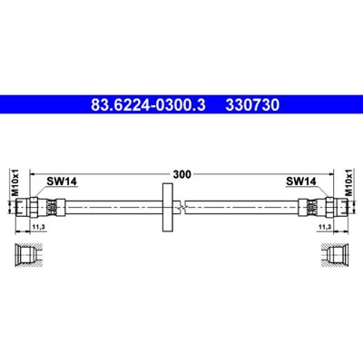 Manguera de Freno Ate 83.6224-0300.3 - Tipo de Freno Manguera de Freno Ate 83.6224-0300.3 - Tipo de Freno