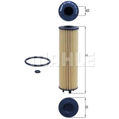 Filtro de aceite MAHLE OX 1340D - Cartucho para VW, Audi, Skoda Filtro de aceite MAHLE OX 1340D - Cartucho para VW, Audi, Skoda
