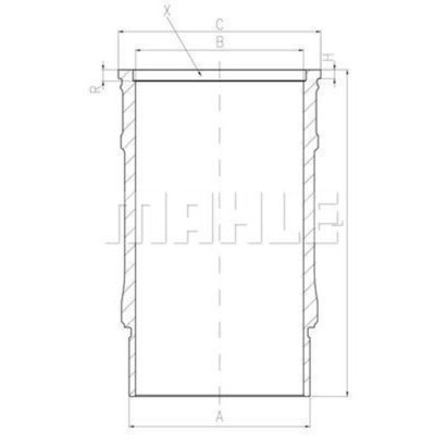 Cubierta de cilindro MAHLE - 132mm, Sello blando, Mercedes-Benz Actros Cubierta de cilindro MAHLE - 132mm, Sello blando, Mercedes-Benz Actros