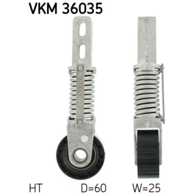 Polea tensora de correas trapezoidales SKF VKM 36035 - Tensionador de correa Polea tensora de correas trapezoidales SKF VKM 36035 - Tensionador de correa