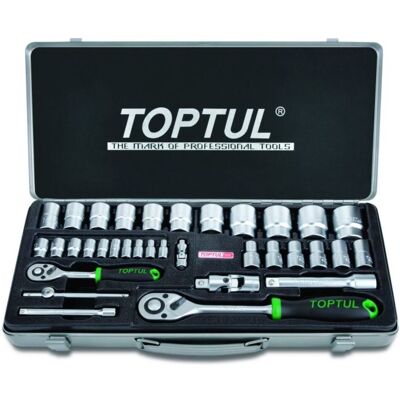 TOPTUL GAD3402 Juego de herramientas - Accesorios de cabeza cuadrada, 12,5mm y 6,3mm TOPTUL GAD3402 Juego de herramientas - Accesorios de cabeza cuadrada, 12,5mm y 6,3mm