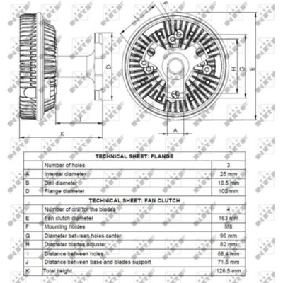 NRF 49078 Acoplamiento del ventilador del radiador NRF 49078 Acoplamiento del ventilador del radiador