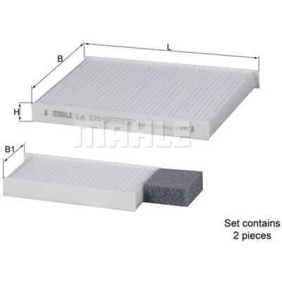 Filtro de habitáculo MAHLE LA 570/S Filtro de habitáculo MAHLE LA 570/S