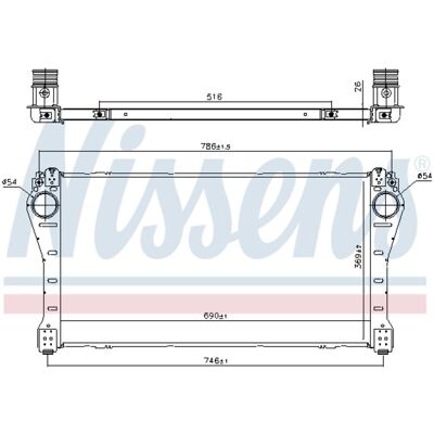 Intercooler NISSENS 961250 - Aire, Aluminio, 690mm L, 369mm W, 26mm D - Intercooler Intercooler NISSENS 961250 - Aire, Aluminio, 690mm L, 369mm W, 26mm D - Intercooler