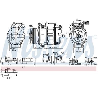 Nissens CSE717C Compresor de aire acondicionado - BMW X5 E70 3.0 Xdrive 30 I Nissens CSE717C Compresor de aire acondicionado - BMW X5 E70 3.0 Xdrive 30 I