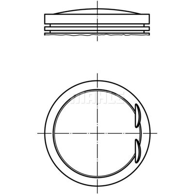 Pistón de Motor MAHLE 028 PI 00128 002 - Trapezoidal Pistón de Motor MAHLE 028 PI 00128 002 - Trapezoidal