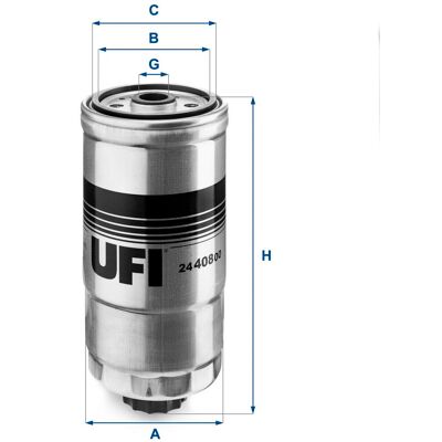 Filtro combustible UFI 24.408.00 Filtro combustible UFI 24.408.00