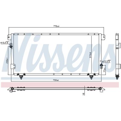 NISSENS 940838 - Condensador de aire acondicionado NISSENS 940838 - Condensador de aire acondicionado