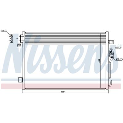 Condensador, aire acondicionado NISSENS 940379 Condensador, aire acondicionado NISSENS 940379