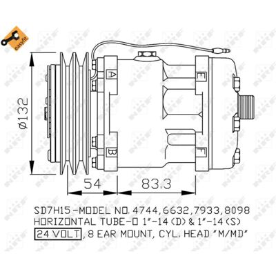 Compresor, aire acondicionado NRF 32135 Compresor, aire acondicionado NRF 32135